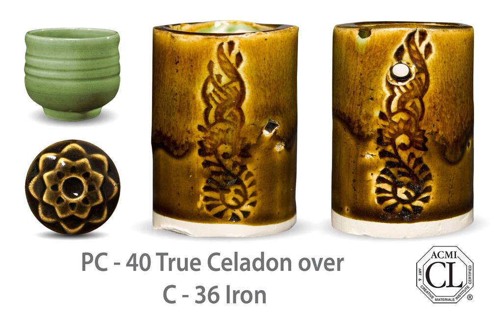 Kombinace s Celadon glazurami