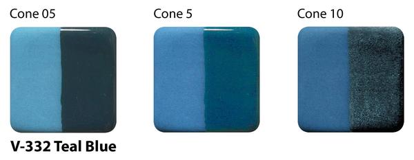 Podglazurová barva Amaco V-332 teal blue / 0,472 l