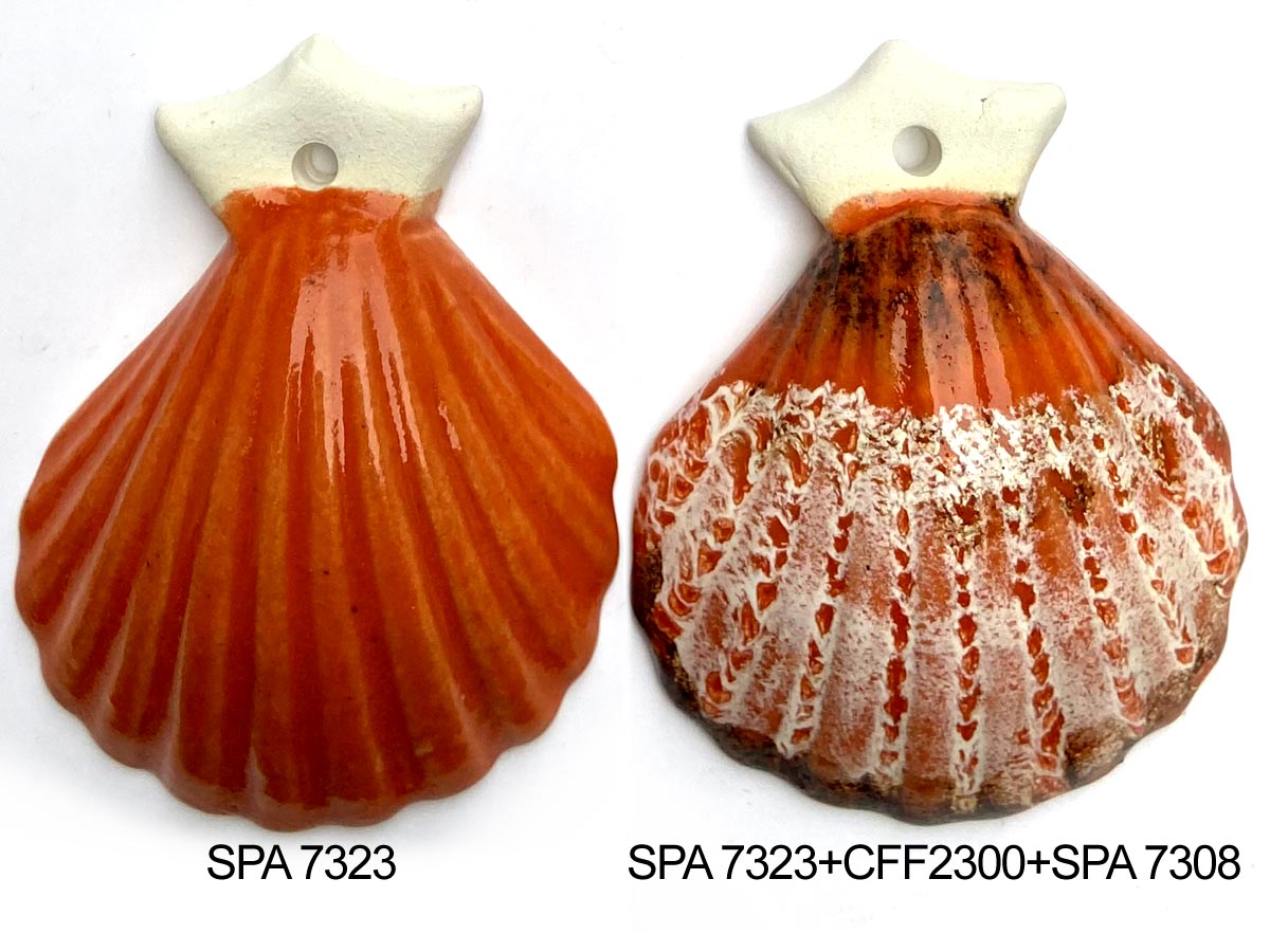 prášková glazura SPA 7323 reaktivní papaya